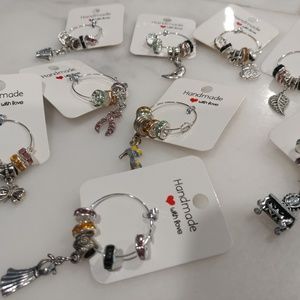 Set of 20 wine glass charms